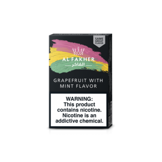A pack of grape fruit with mint hookah flavour
