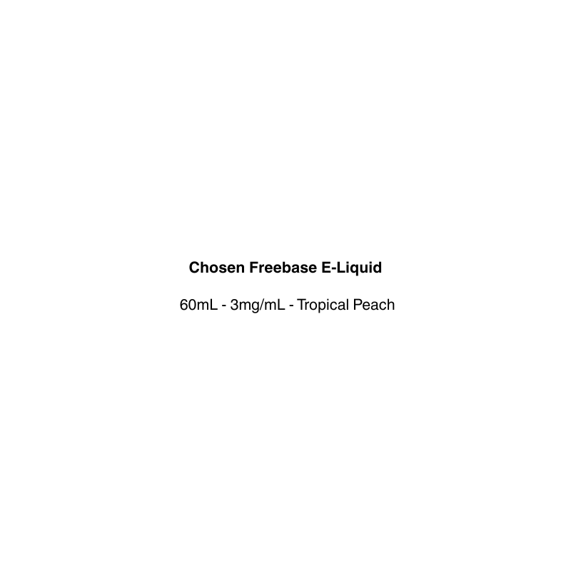 Chosen Freebase E-Liquid with tropical peach flavor