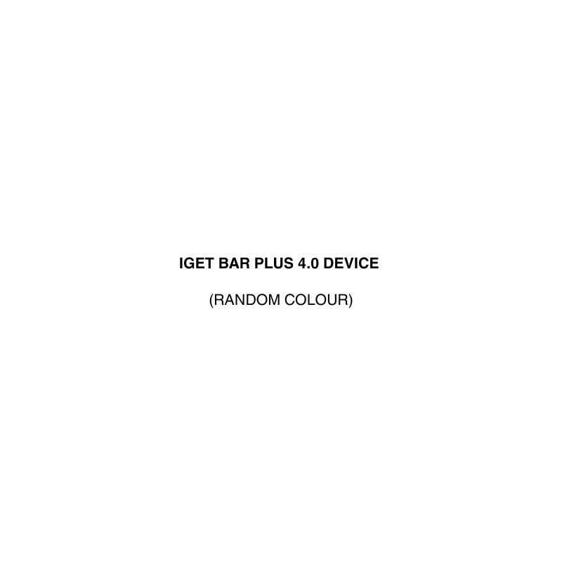 IGET BAR PLUS 4.0 DEVICE (RANDOM COLOUR)