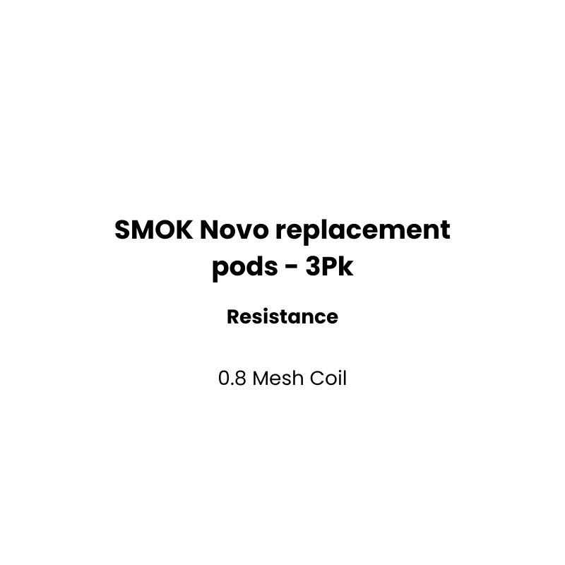 SMOK Novo replacement pods - 3Pk VapecloudNZ SMOK Novo replacement pods - 3Pk VapecloudNZ