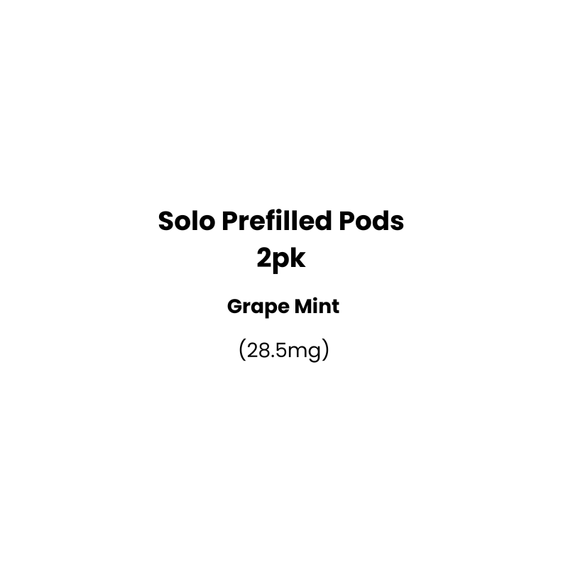 solo prefilled pod grape mint flavor