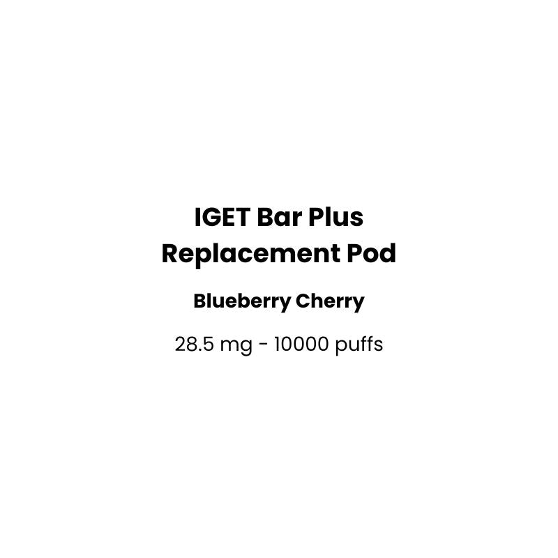blueberry cherry iget bar plus flavor