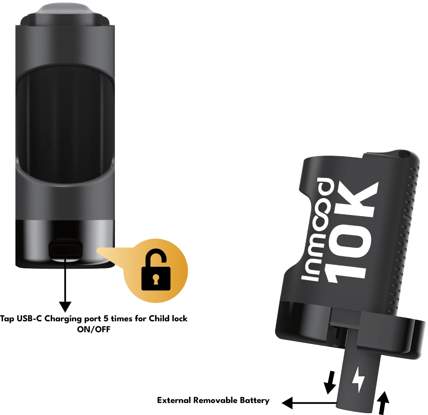 a black inmood 10k battery