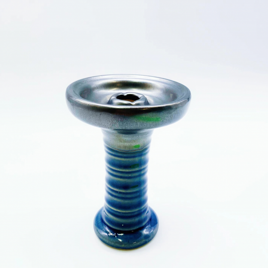 a blue color ceramic bowl for hookah