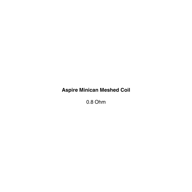 Aspire Minican Meshed Coil with 5pcs 0.8 Ohm available at vapecloud