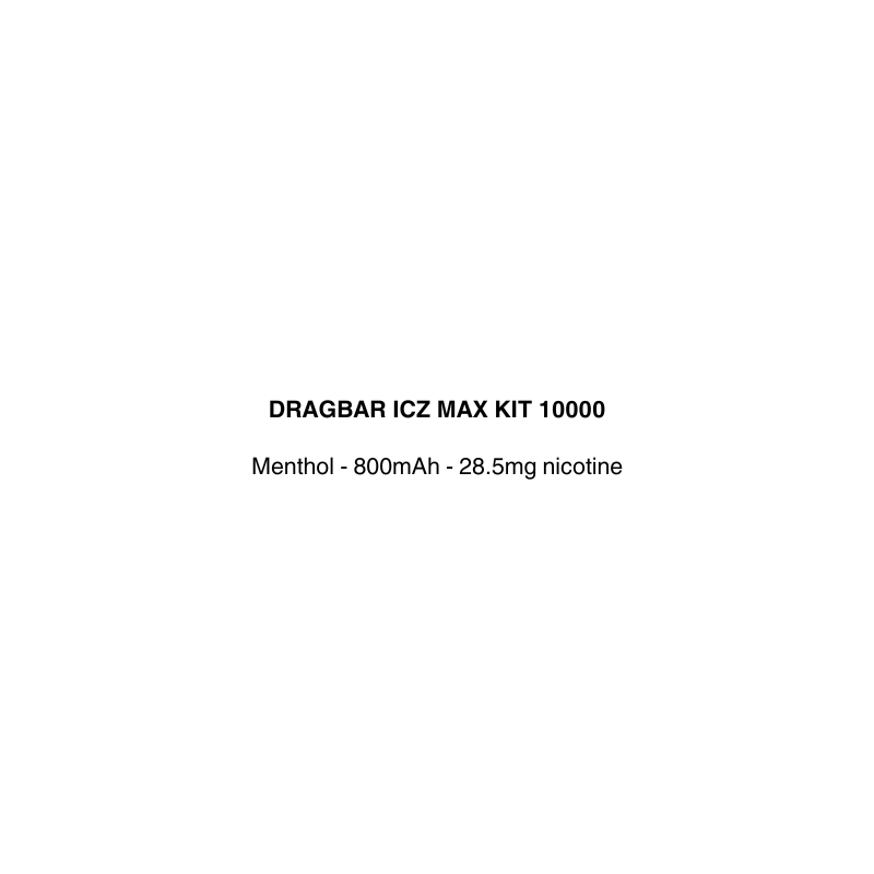 dragbar icz max kit menthol flavor