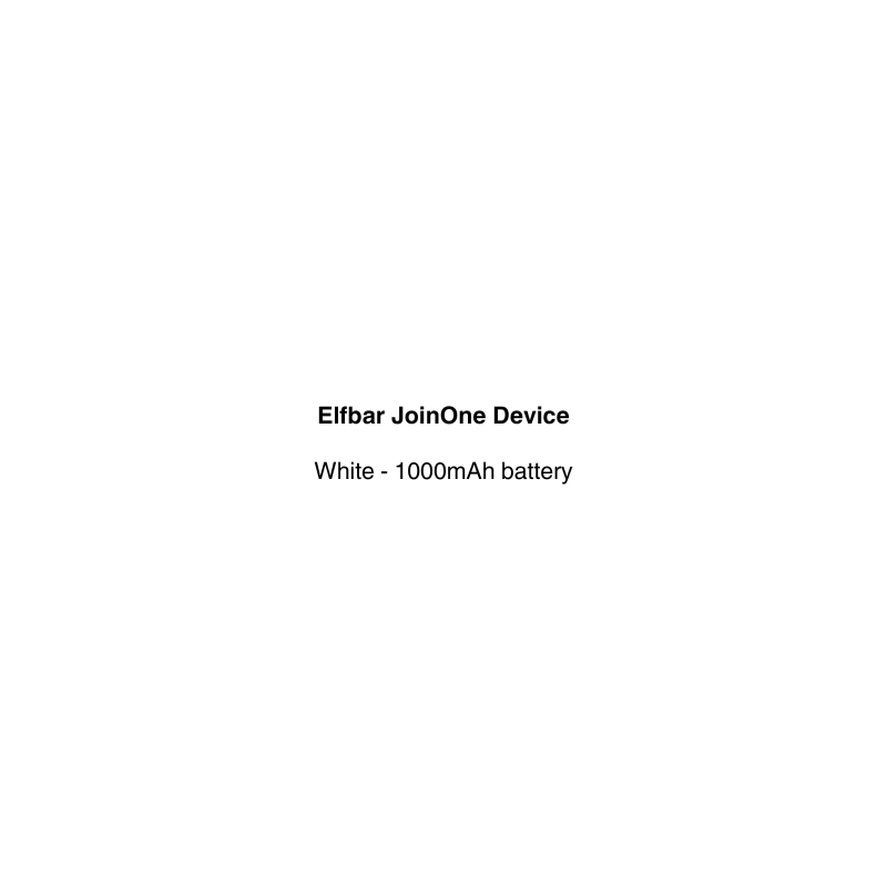 elfbar joinone device white color available at vapecloud vape shop pakuranga