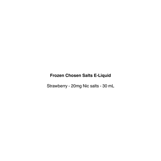 frozen chosen nic salt eliquid with strawberry flavor