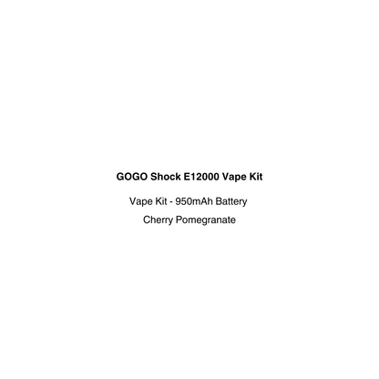 gogo shock e12000 vape kit cherry pomegranate flavor available on vapecloud vape shop pakuranga
