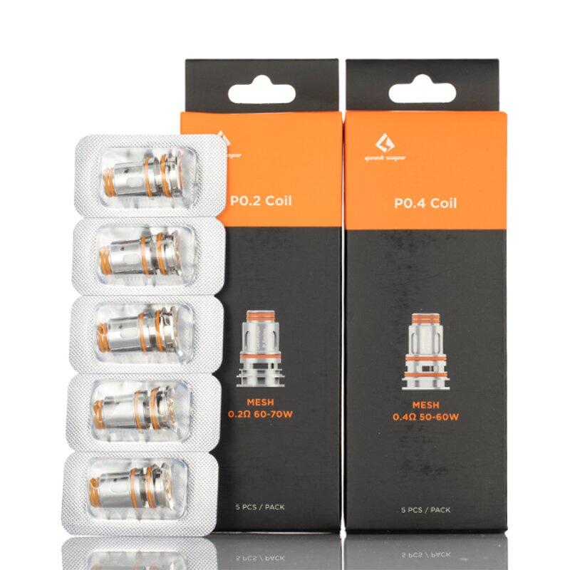 two packs of geekvape aegis boost pro series and five coils
