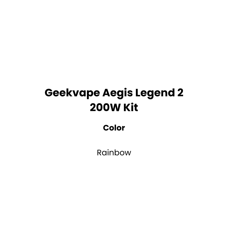 Rainbow aegis legend 2 kit