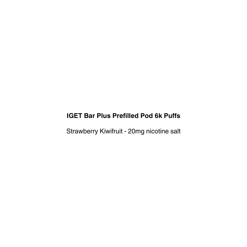 iget bar plus replacement pod with strawberry kiwifruit flavor
