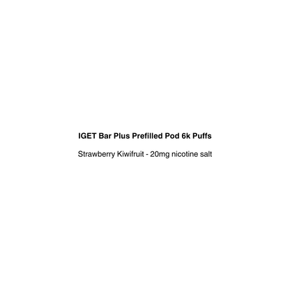 iget bar plus replacement pod with strawberry kiwifruit flavor