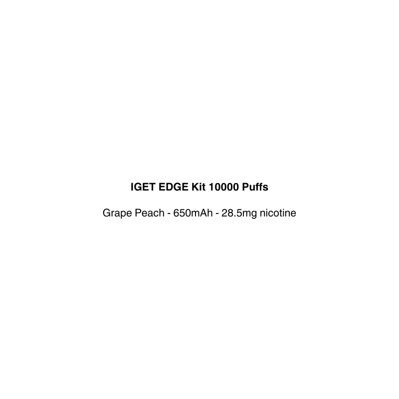IGET EDGE Kit 10000 Puffs with grape peach flavor available at vapecloud vape shop pakuranga