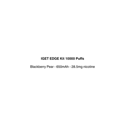 IGET EDGE Kit 10000 Puffs with blackberry pear flavor