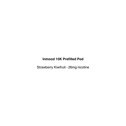 Inmood 10K Prefilled Pod with strawberry kiwifruit flavor for its vape device 