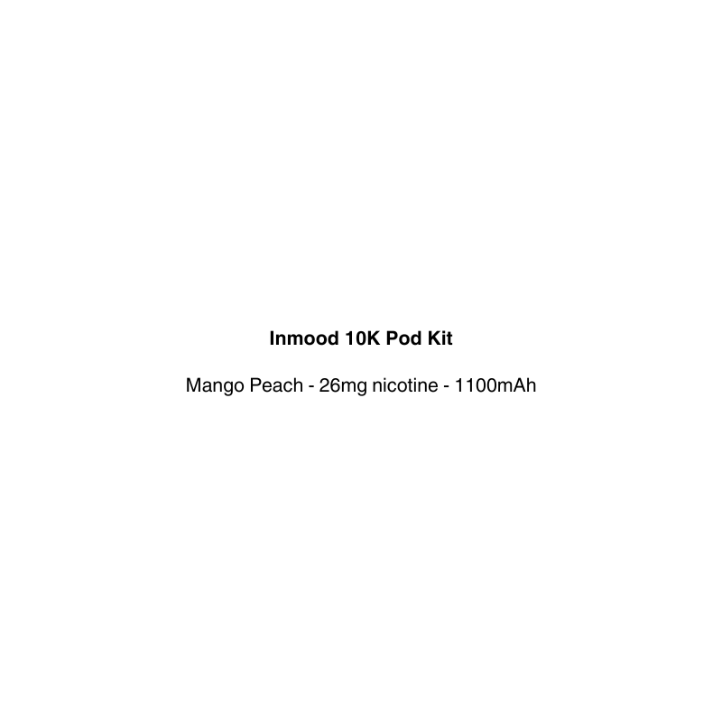 inmood vape pod kit with mango peach flavor 