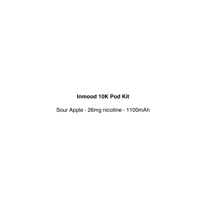 inmood vape pod kit with sour apple flavor available at vapecloud