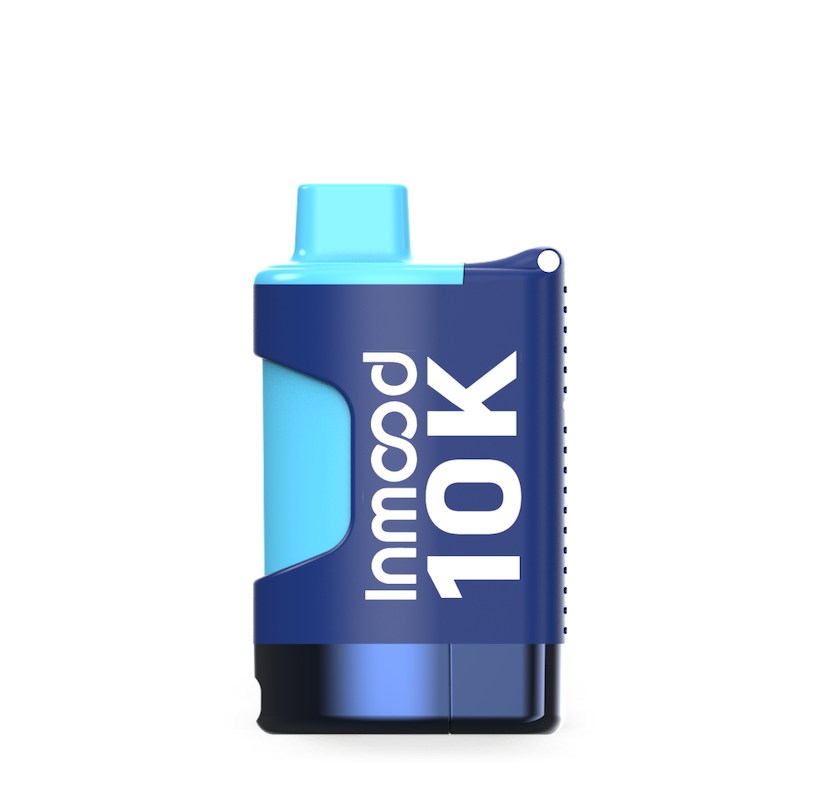 a blue inmood switch 10k pod kit with blueberry flavor