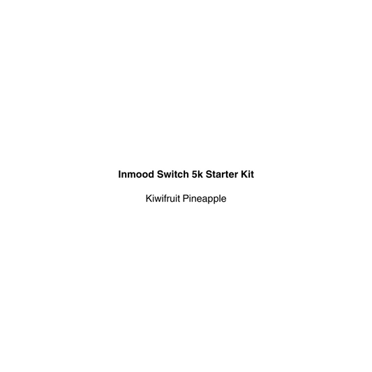 Text on a white background indicating 'Inmood Switch 5k Starter Kit' with 'Kiwifruit Pineapple' flavor available at vapecloud.