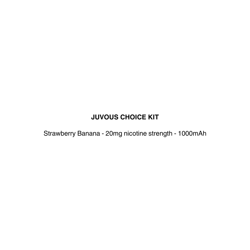 juvous choice vape kit with strawberry banana flavour