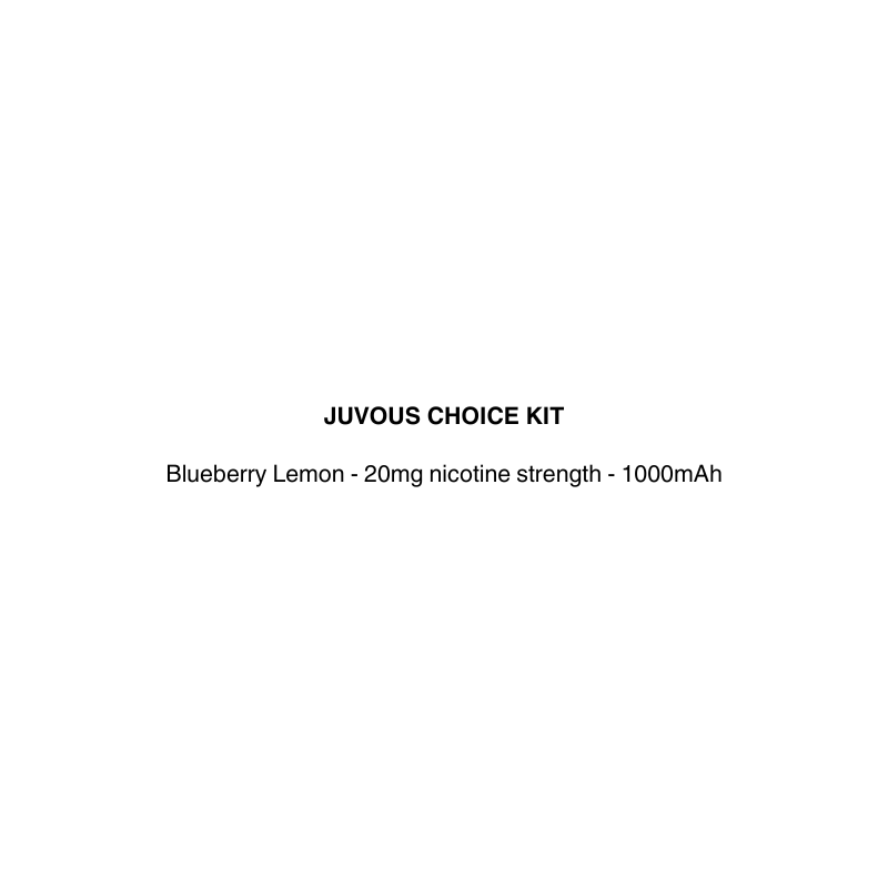 juvous choice vape kit with blueberry lemon flavour