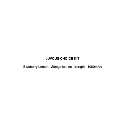 juvous choice vape kit with blueberry lemon flavour