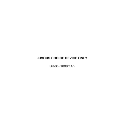 Text on a white background indicating 'JUVOUS CHOICE DEVICE ONLY' with product details.