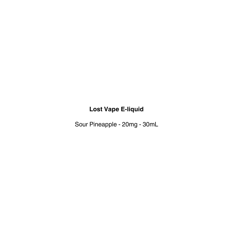 Lost Vape E-liquid with sour pineapple flavor available at vapecloud