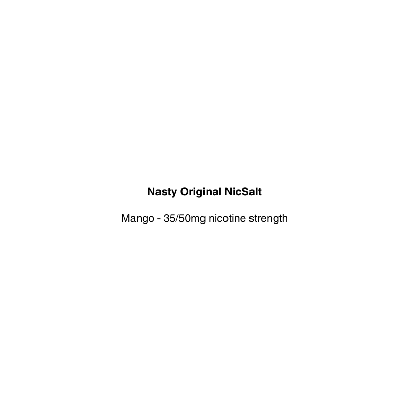 Nasty Original NicSalt e-liquid with mango flavor