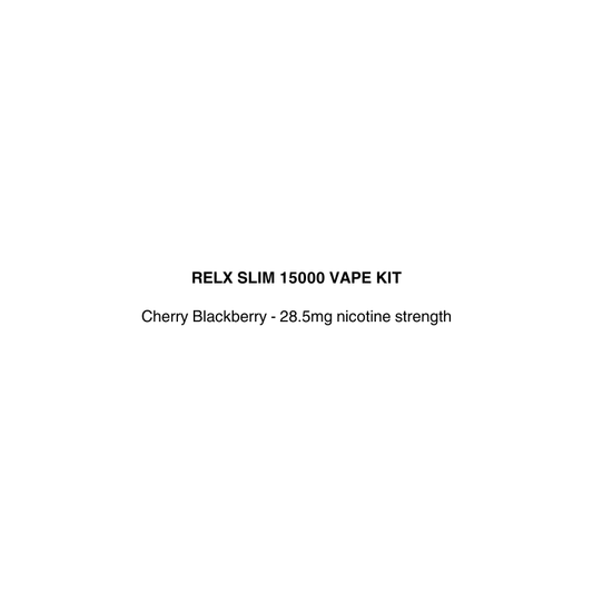 relx slim vape kit with cherry blackberry flavor and powered by 800mah battery