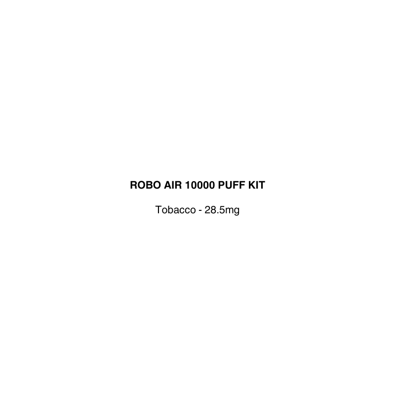 robo air 10000 puff vape pod kit with tobacco flavor available at vapecloud vape shop pakuranga