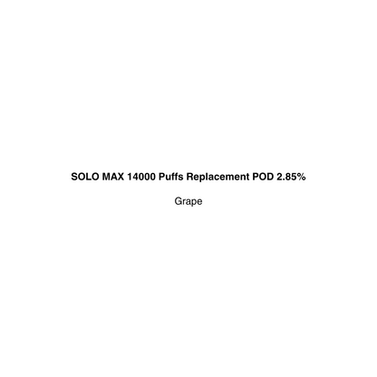 SOLO MAX 14000 Puffs Replacement POD 2.85% Grape available in vapecloud vape shop pakuranga 