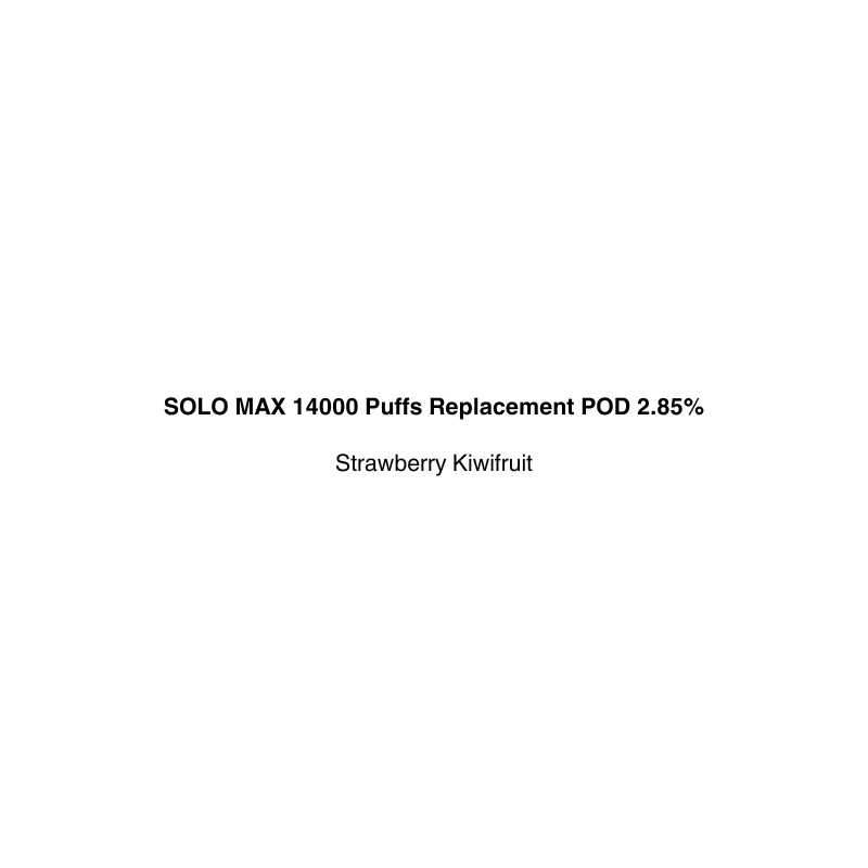 SOLO MAX 14000 Puffs Replacement POD with flavor Strawberry Kiwifruit available in vapecloud vape shop pakuranga