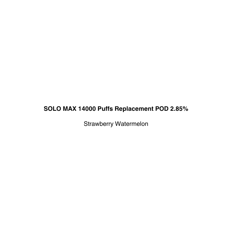 SOLO MAX 14000 Puffs Replacement POD flavor Strawberry Watermelon available in vapecloud vape shop pakuranga