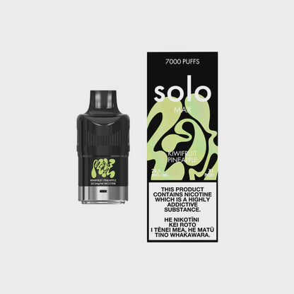 a box of solo max replacement pod kiwifruit pineapple