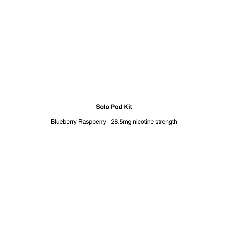 solo pod kit with blueberry raspberry flavor available at vapecloud