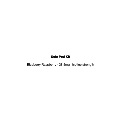 solo pod kit with blueberry raspberry flavor available at vapecloud