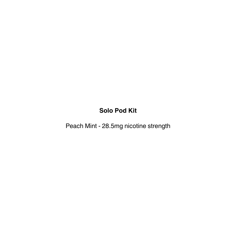 solo pod kit with peach mint flavor available at vapecloud