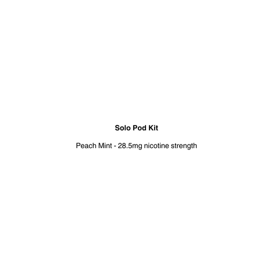solo pod kit with peach mint flavor available at vapecloud