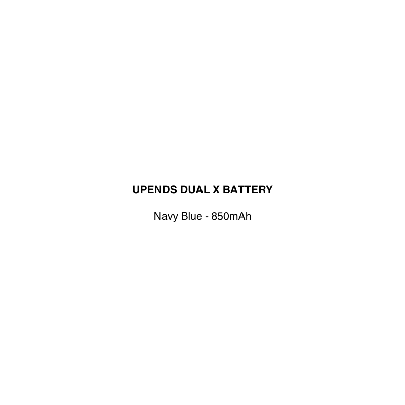 a collection of upends dual x battery in navy blue color