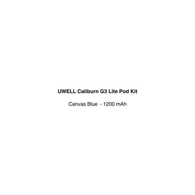 UWELL Caliburn G3 Lite Pod Kit with canvas blue color on a white background