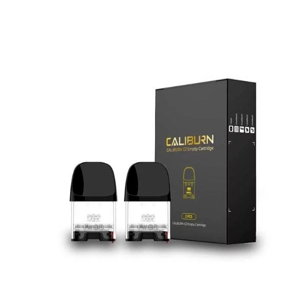 two cartridges and a black box of Uwell - Caliburn G2 Empty Cartridge