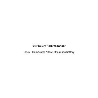black color v4 pro dry herb vaporizer available at vapecloud vape shop nz