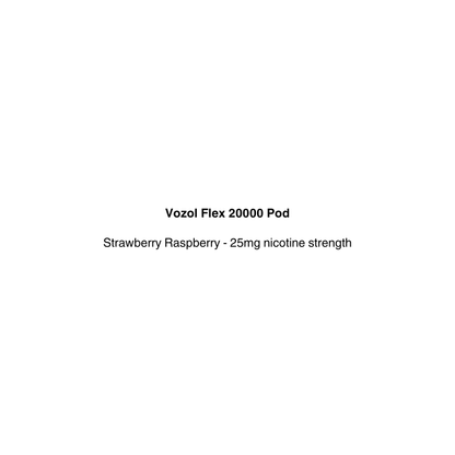 vozol flex 20000 pod strawberry raspberry flavor