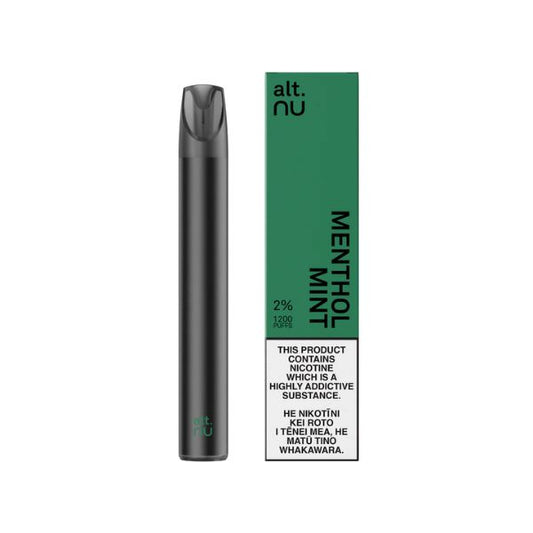 a menthol mint alt nu disposable vape