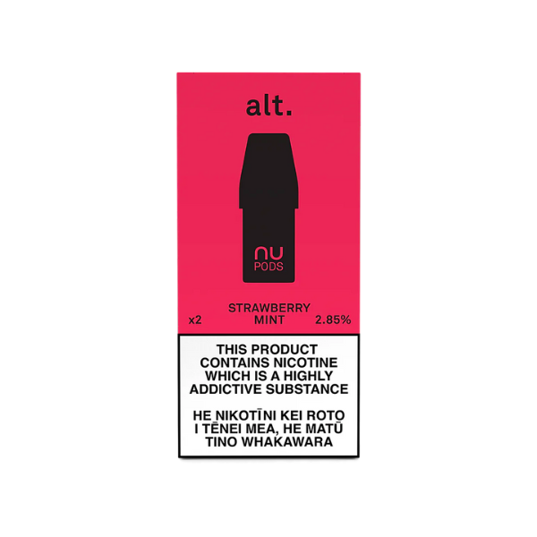 a box of alt nu pod strawberry mint flavor