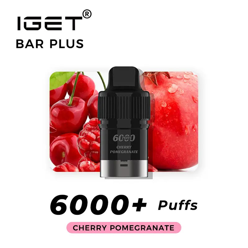 Iget bar plus cherry pomegranate replaceable pod