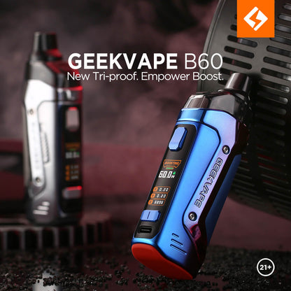 blue and silver colors of geekvape b60 pod mod