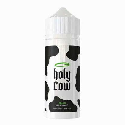 a white bottle of holy cow eliquid